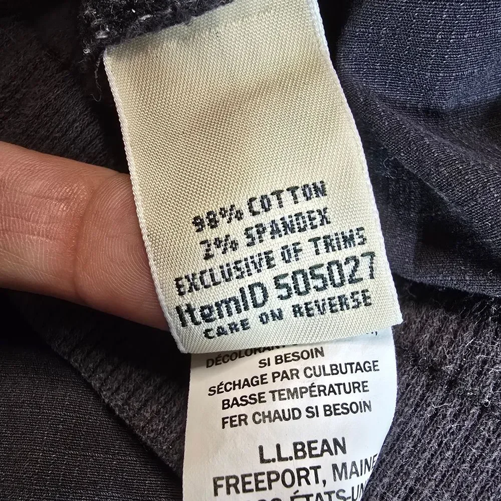 L.L.Bean Cargo Jogger Pants Mens XL Gray Elastic Waist Hiking Outdoor Trail